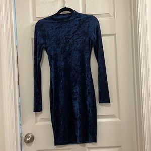 Blue Velvet Dress